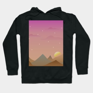 Beautiful sky mountain stars landscape soft pastel Hoodie